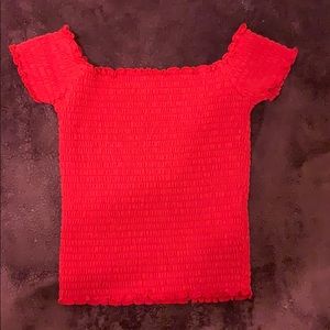 Off the shoulder crop top